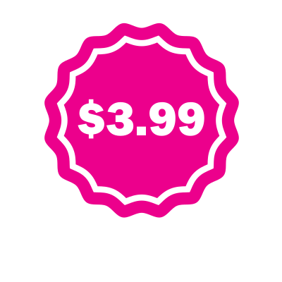 Price sticker pink colour clipart