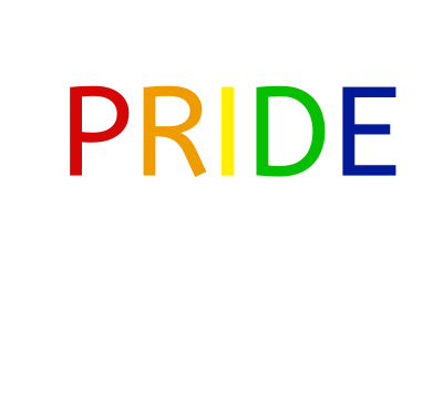 Pride animation wordart rainbow clipart