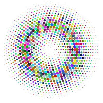 Prismatic Halftone Circle clipart