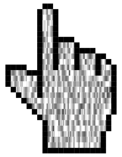 Prismatic Hand Cursor Pointer Grid 5 clipart