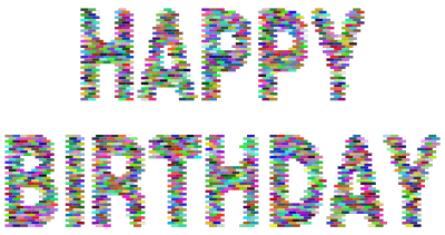 Prismatic Happy Birthday Blocks clipart