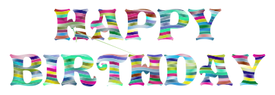 Prismatic Happy Birthday Typography 4 clipart