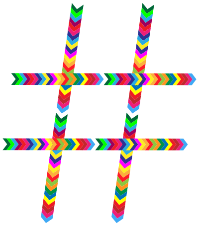 Prismatic Hashtag clipart