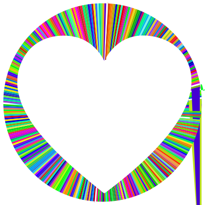 Prismatic Heart Halo Large clipart