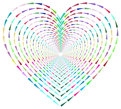 Prismatic Heart Spikes Tunnel clipart