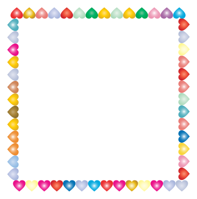 Prismatic Hearts Frame 2 clipart