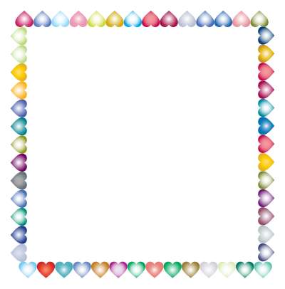Prismatic Hearts Frame 3 clipart