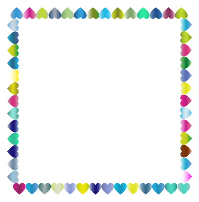 Prismatic Hearts Frame 4 clipart