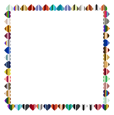 Prismatic Hearts Frame 5 clipart