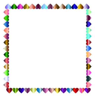 Prismatic Hearts Frame 6 clipart