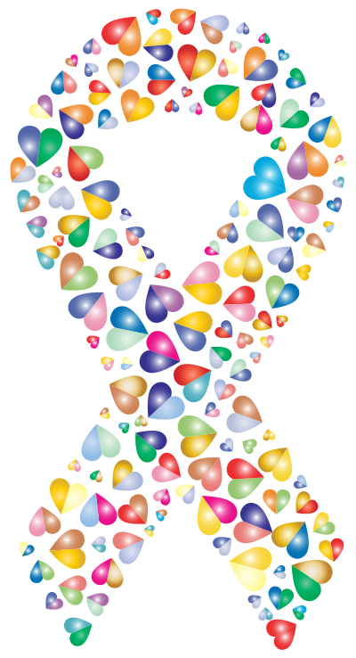 Prismatic Hearts Ribbon clipart