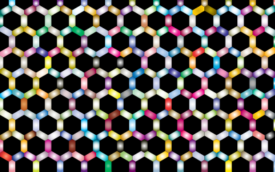 Prismatic Hexagonal Geometric Pattern 2 clipart
