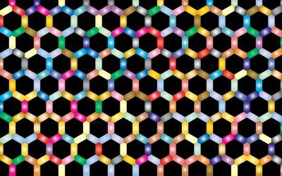 Prismatic Hexagonal Geometric Pattern clipart