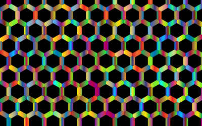 Prismatic Hexagonal Geometric Pattern 3 clipart