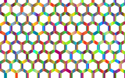 Prismatic Hexagonal Geometric Pattern 3 No Background clipart