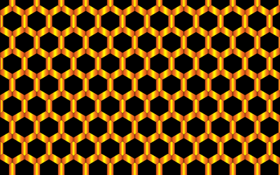 Prismatic Hexagonal Geometric Pattern 6 clipart