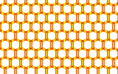 Prismatic Hexagonal Geometric Pattern 6 No Background clipart