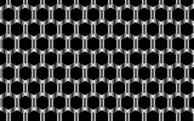Prismatic Hexagonal Geometric Pattern 7 clipart