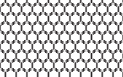 Prismatic Hexagonal Geometric Pattern 7 No Background clipart