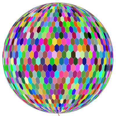 Prismatic Hexagonal Grid Sphere Variation 2 clipart