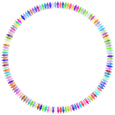 Prismatic Human Cooperation Circle clipart