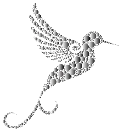 Prismatic Hummingbird Circles 8 No Background clipart