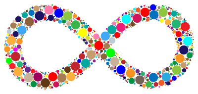 Prismatic Infinity Symbol Circles clipart