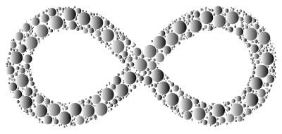 Prismatic Infinity Symbol Circles 4 clipart