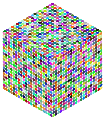 Prismatic Isometric Circles Cube 2 clipart