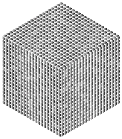 Prismatic Isometric Circles Cube 3 clipart