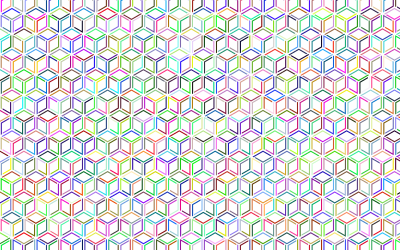 Prismatic Isometric Cube Extra Pattern No Background clipart
