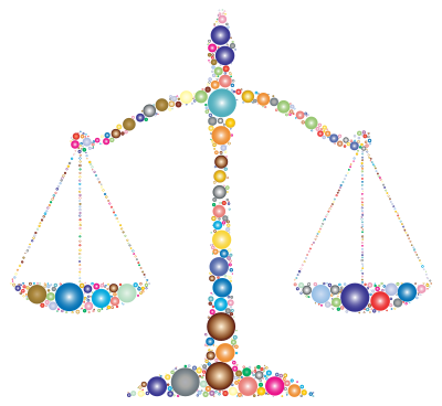 Prismatic Justice Scales Circles 2 clipart