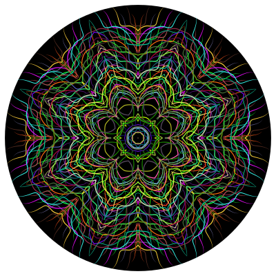 Prismatic Line Art Mandala clipart