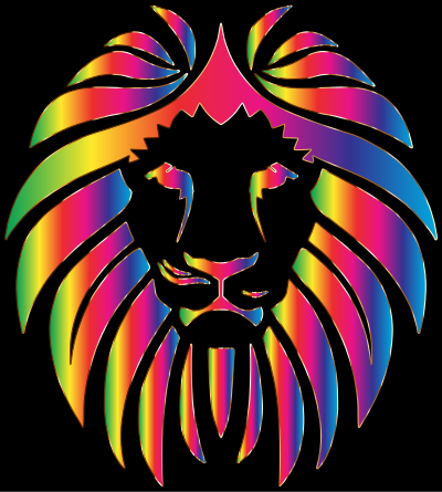 Prismatic Lion 8 clipart