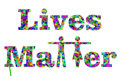 Prismatic Lives Matter Typography clipart