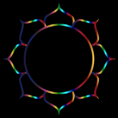 Prismatic Lotus Flower Line Art 3 With Background clipart