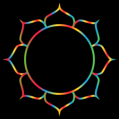 Prismatic Lotus Flower Line Art 4 With Background clipart