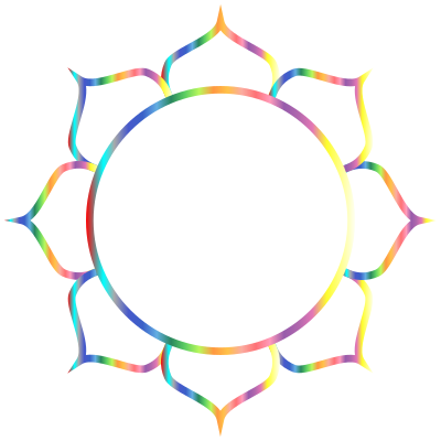 Prismatic Lotus Flower Line Art 5 clipart