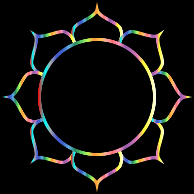 Prismatic Lotus Flower Line Art 5 With Background clipart