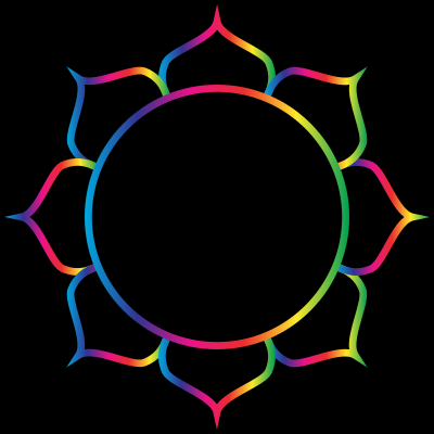 Prismatic Lotus Flower Line Art 6 With Background clipart
