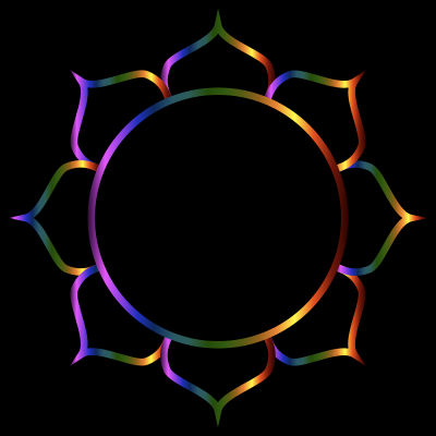 Prismatic Lotus Flower Line Art With Background clipart