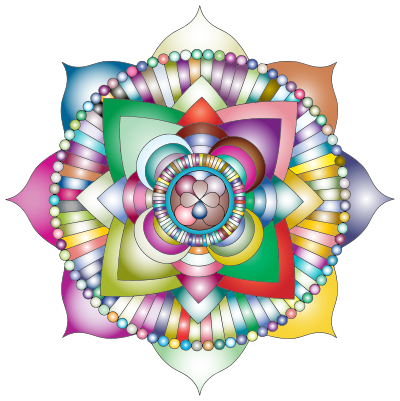 Prismatic Lotus Mandala Line Art 2 clipart