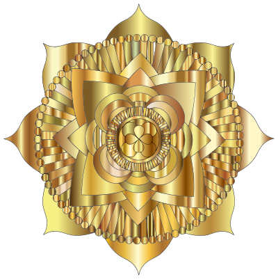 Prismatic Lotus Mandala Line Art 4 clipart