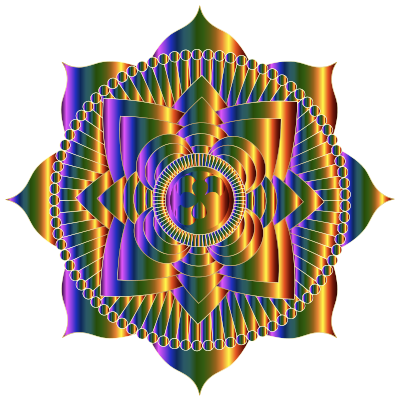 Prismatic Lotus Mandala Line Art 5 clipart