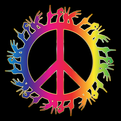Prismatic Love Hands Peace clipart