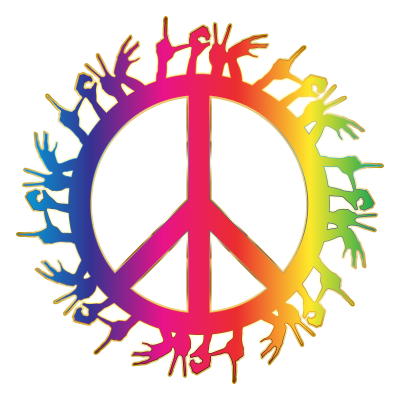 Prismatic Love Hands Peace No Background clipart