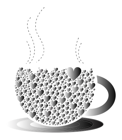 Prismatic Love Hearts Coffee By Lin Chu 4 clipart