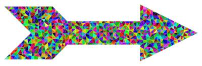 Prismatic Low Poly Arrow clipart