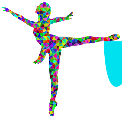 Prismatic Low Poly Ballerina 2 clipart