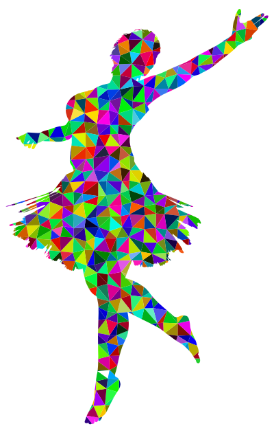 Prismatic Low Poly Ballerina clipart